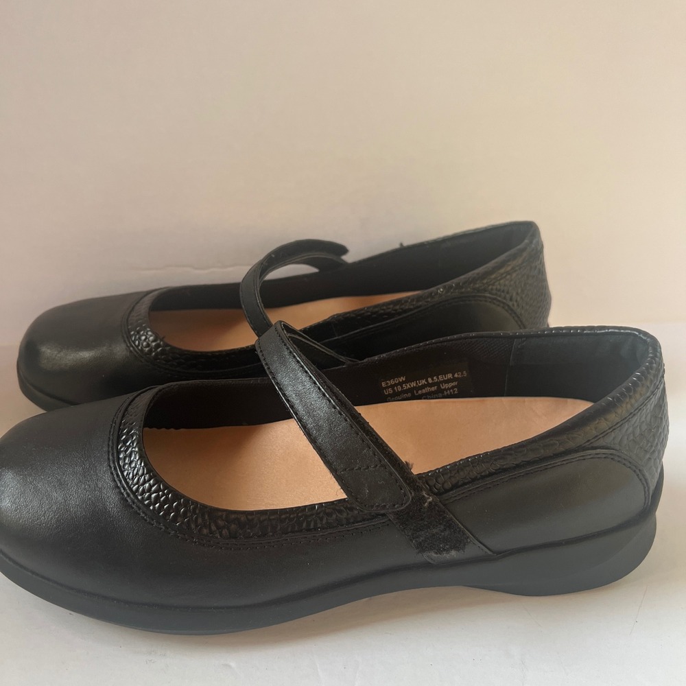 Apex Womens Shoes size 10.5 XW Mary Janes Black extra wide 10.5